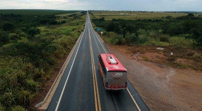 MS-395: asfalto de qualidade entre Bataguassu e Brasilndia. Foto: Edemir Rodrigues