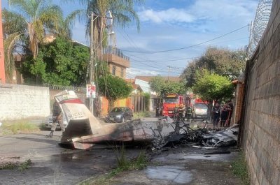 Queda de avio em Belo Horizonte - Divulgao/CBMMG