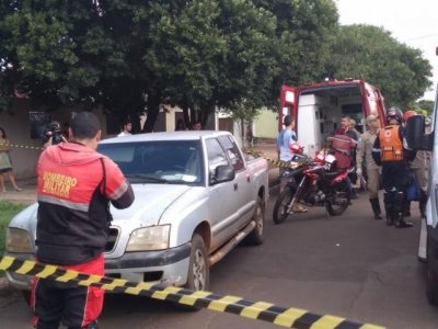 Rua foi cercada para o trabalho de socorro (Foto: Liniker Ribeiro)