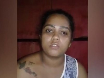 Rosimar no vdeo gravado pouco antes de ser morta pelo PCC, sexta passada em Dourados (Foto: Reproduo)