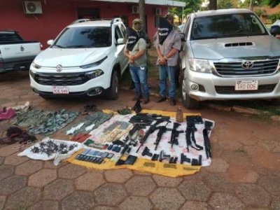 Presos com armas em Pedro Juan Caballero; grupos de Minotauro e Pavo esto em guerra (Foto: ltima Hora)