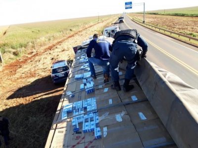 Carga avaliada na manh deste sbado perto do pedgio de Sonora (Foto: Divulgao)