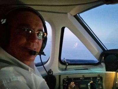 Benedito Fernando Ricci em imagem durante voo. (Foto: Reproduo Facebook)