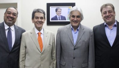 Alpio Oliveira, Roberto Jefferson, Delcdio e Neno Razuk (Felipe Menezes, PTB Nacional)