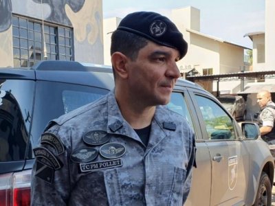 Comandante do Batalho de Choque da Polcia Militar, tenente-coronel Marcus Vincius Pollet. (Foto: Clayton Neves)