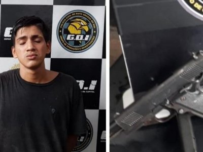 Lucas foi preso em flagrante por leso corporal dolosa, disparo de arma de fogo (Foto: divulgao/Polcia Civil)