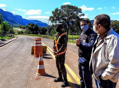 Barreira de controle sanitrio em Piraputanga - Foto: Wilson de Carvalho