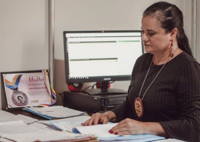 Delegada titular da DAM, Joilce Silveira Ramos (Foto: Vinicius Eduardo)