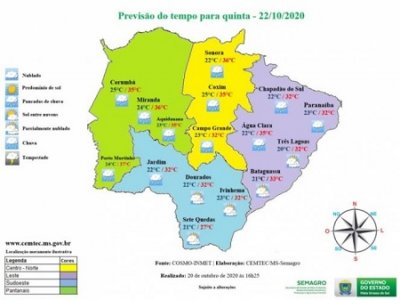 Quinta-feira de cu nublado e mxima de 37C para o Estado (Foto: Reproduo)