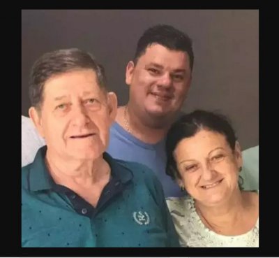 Empresrio ao lado da esposa e filho; dono de lojas de calados foi vtima de grave acidente na BR-262
