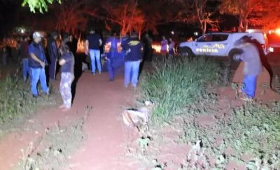 Mulher foi morta estrangulada, na noite de ontem, na Aldeia Boror (Foto: Dourados News)