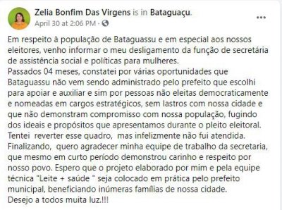 Deciso foi adotada em meio s investigaes instauradas na Cmara Municipal daquela cidade