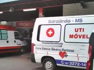 Homem foi transferido para a Santa Casa de Campo Grande. (Foto: Sidrolândia News)