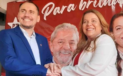 Ablio e Giselle Marques formam a chapa do PT ao Governo de MS. (Foto: Karina Campos / Midiamax)