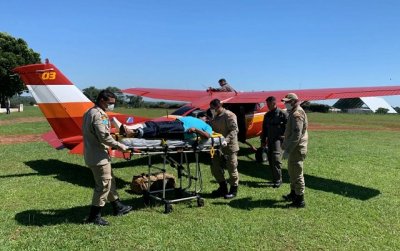 Paciente foi levado para o Hospital Estcio Muniz em Aquidauana