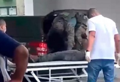 Joo Paulo do Nascimento Ferreira j chegou morto a hospital em Corumb. (Foto: Dirio Corumbaense)