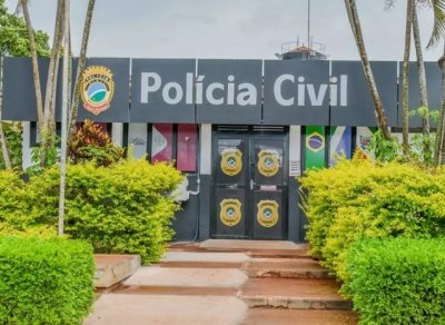 Fachada da Delegacia de Selvria onde caso est sendo investigado. (Foto: Divulgao) | PCMS)