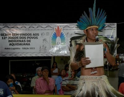 Foto Agecom - Abertura oficial do evento na aldeia Lagoinha.