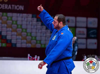 Baby durante disputa internacional de jud (Foto: IJF)