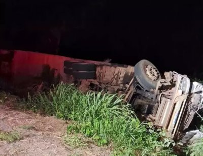 Caminho tombado s margens de estrada em Alto Caracol. (Foto: Jardim MS News)