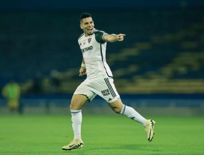 Atacante Paulinho comemora gol que deu sequncia a invencibilidade do Atltico-MG na Libertadores. (Fotos: Pedro Souza/Atletico.com.br)