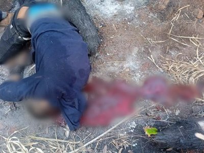 Indgena morto em confronto com policiais, hoje, em Antnio Joo (Foto: Comunidade Indgena)