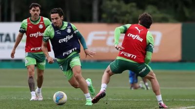 Elenco do Palmeiras durante treinamento para a rodada de sbado (Foto: Cesar Greco/Palmeiras)