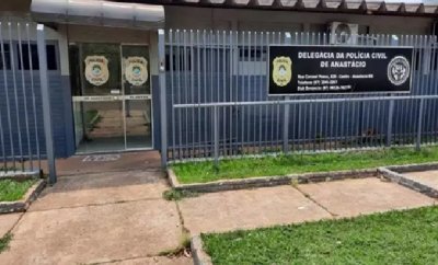 Fachada da Delegacia de Anastácio onde caso foi registrado (Foto: Divulgação | PCMS)
