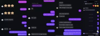 Conversas com alunos feitas no perfil da escola (Foto: Direto das Ruas)