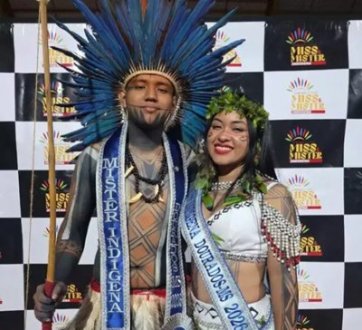 Victtor e Anna s�o de Dourados e os novos representantes ind�genas. (Foto: Divulga��o)