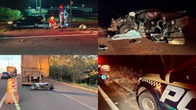 Acidentes registrados entre a noite de domingo e a manh� desta segunda-feira deixaram quatro mortos (Foto: Reprodu��o)