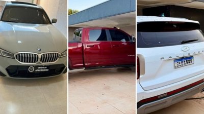 Ve�culos apreendidos durante cumprimento de mandados (Foto: Divulga��o | Ficco-MG)