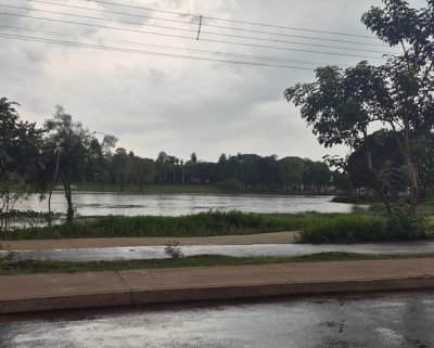Lagoa Comprida ganha ainda mais beleza com a chegada da chuva em Aquidauana